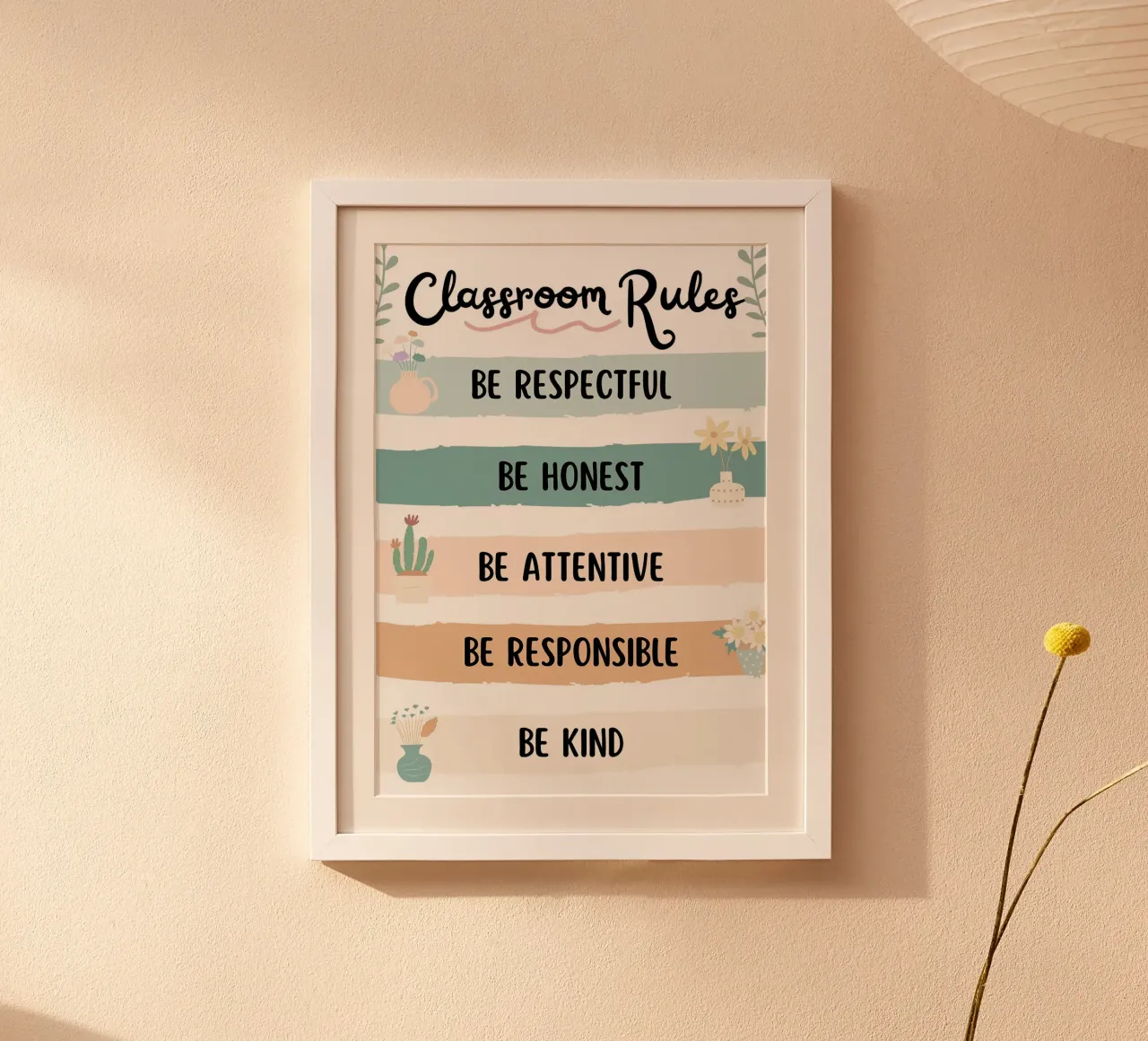 regole della classe poster con telaio in legno da Brandi N Huskey