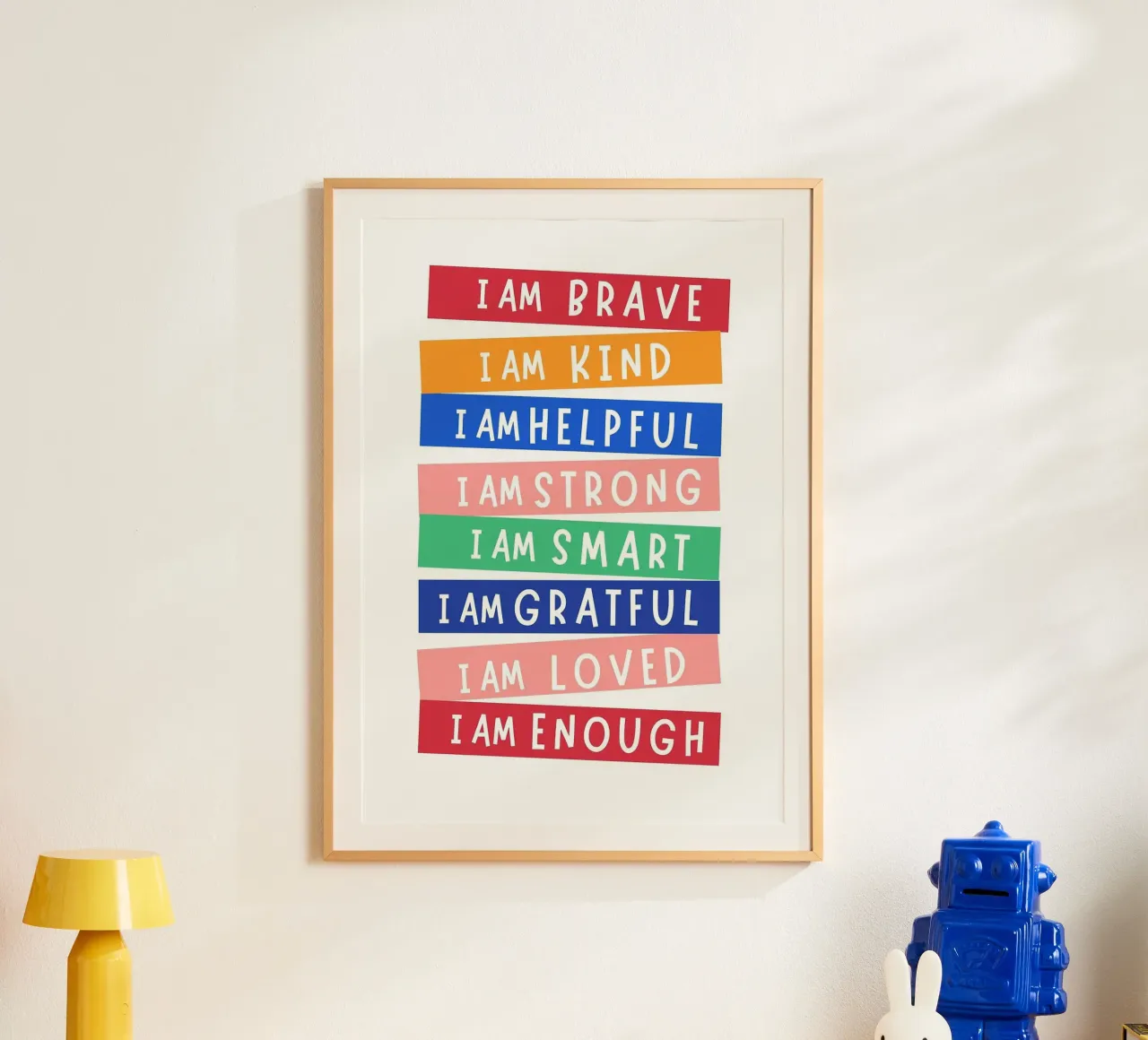 Sono coraggioso Ispirazione poster con telaio in alluminio da Brandi N Huskey