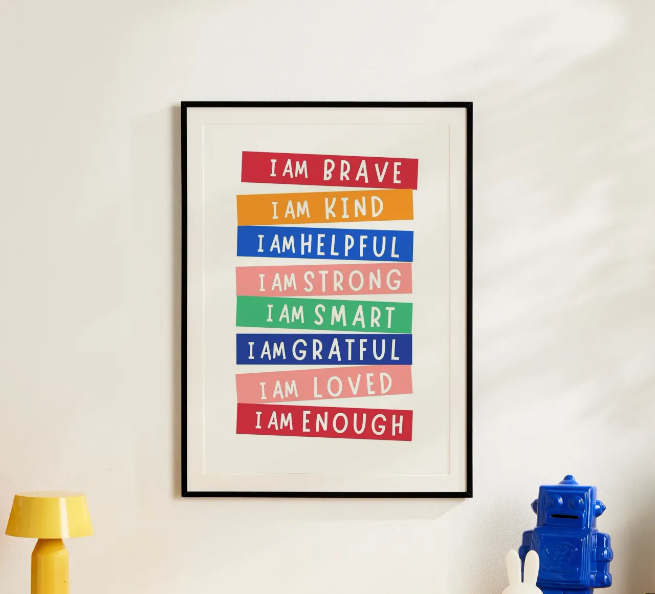 Sono coraggioso Ispirazione poster con telaio in alluminio da Brandi N Huskey