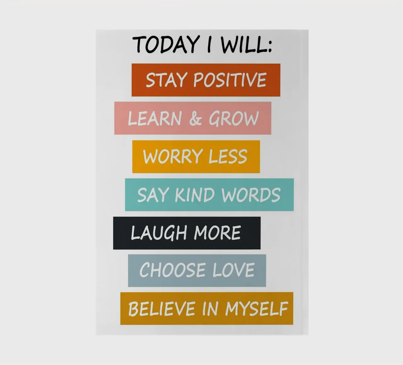 Today I Will notebook by Brandi N Huskey