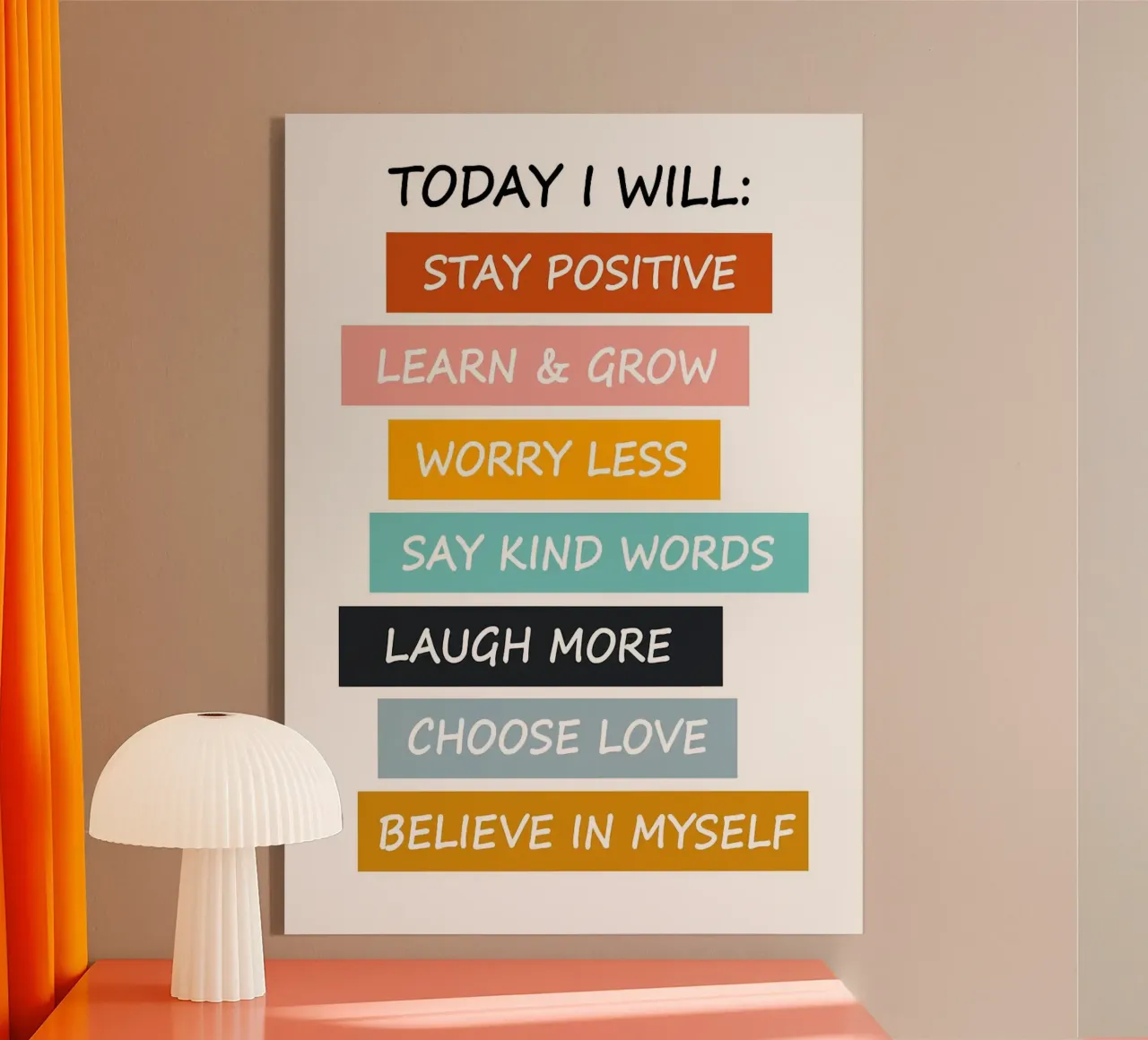 Today I Will acrylic glass by Brandi N Huskey