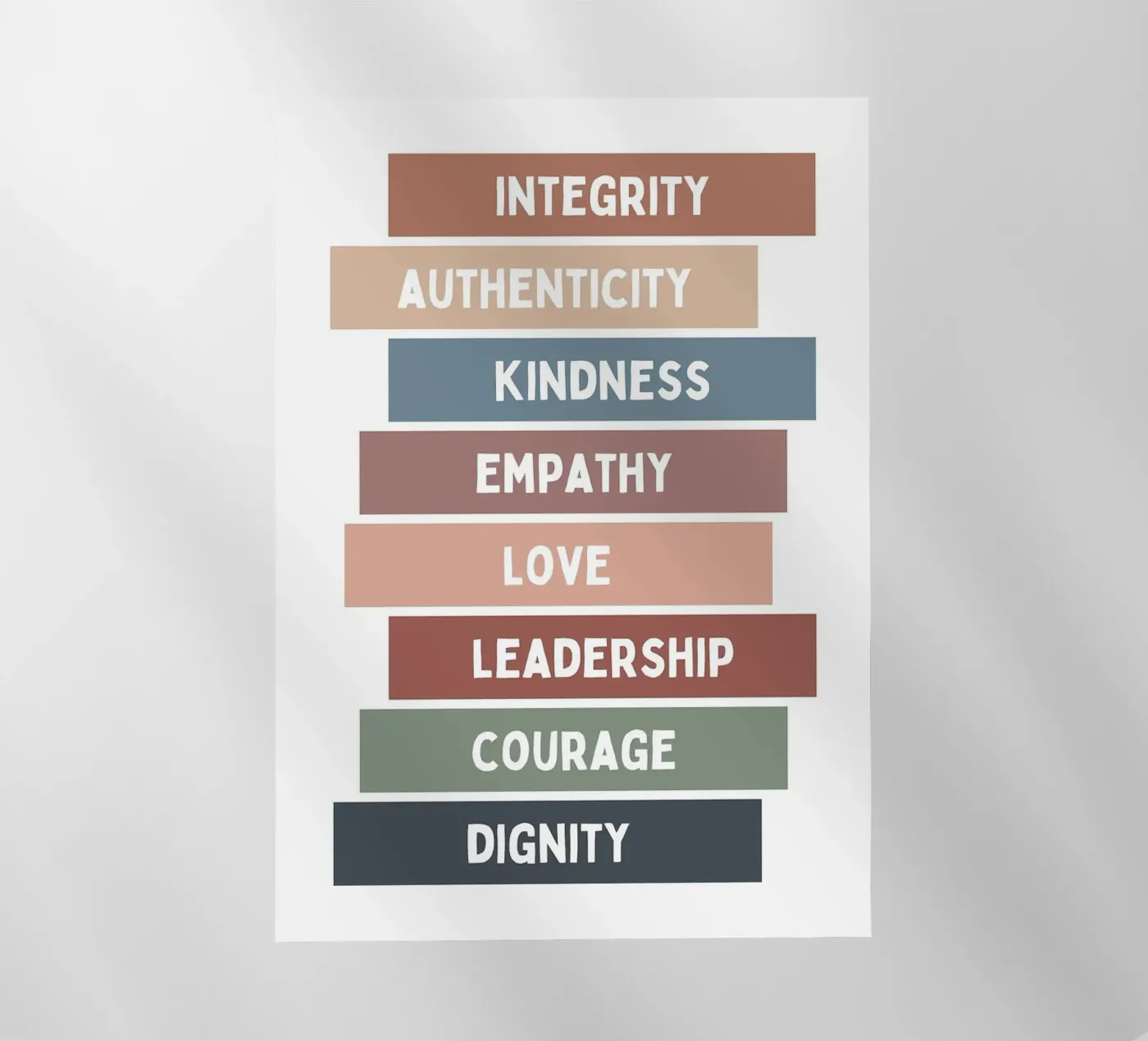 Integrity Authenticity backlit film by Brandi N Huskey