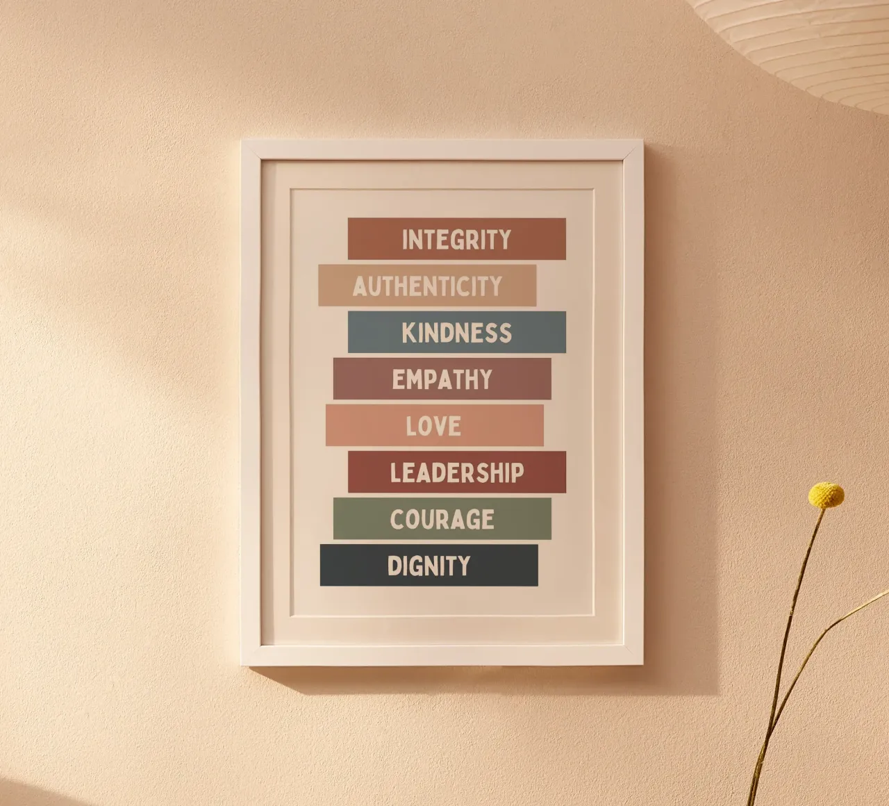 Integrità Autenticità poster con telaio in alluminio da Brandi N Huskey