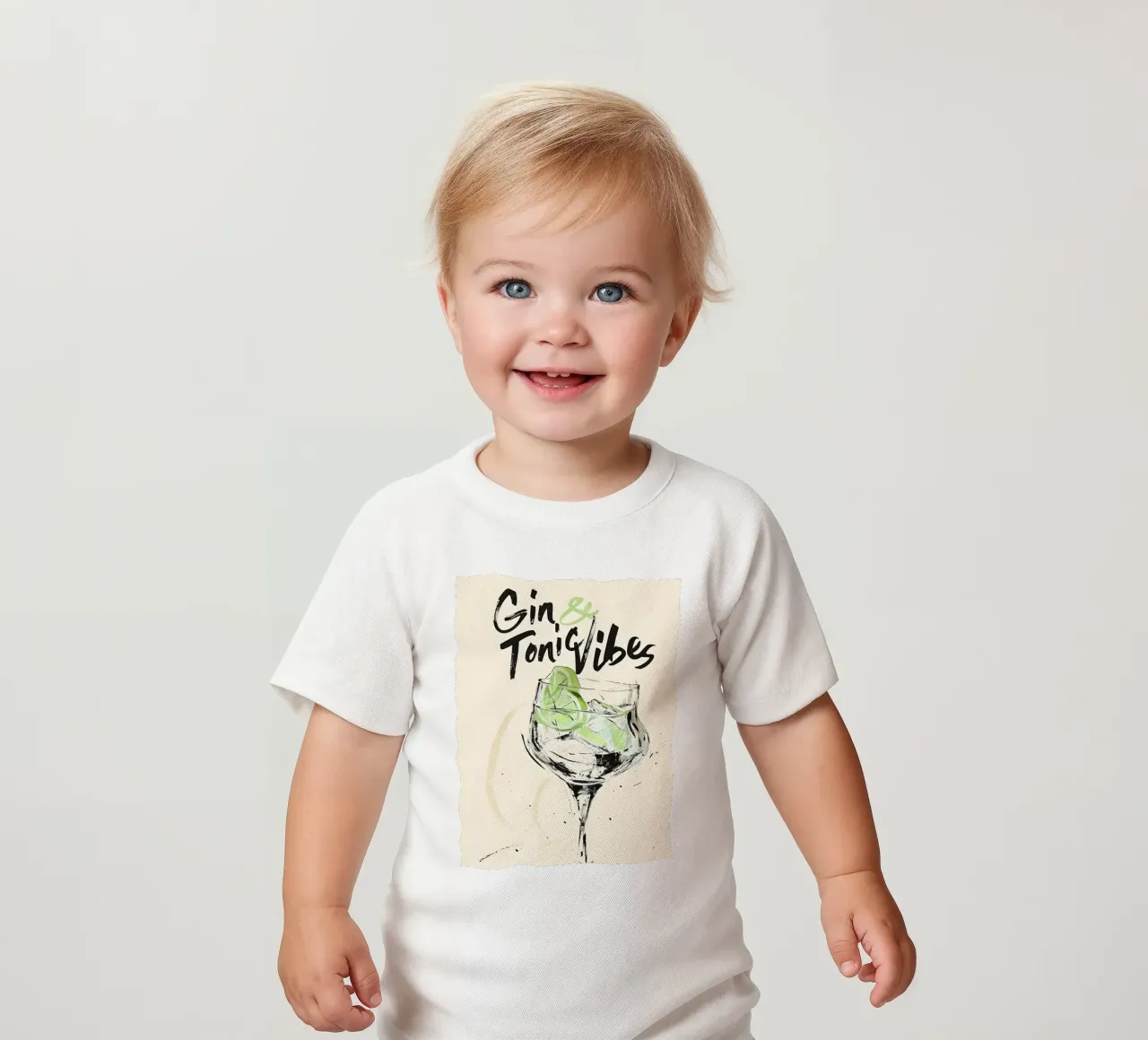 Gin and Tonic Vibes baby t-shirt by 🥝 KIWI STORE