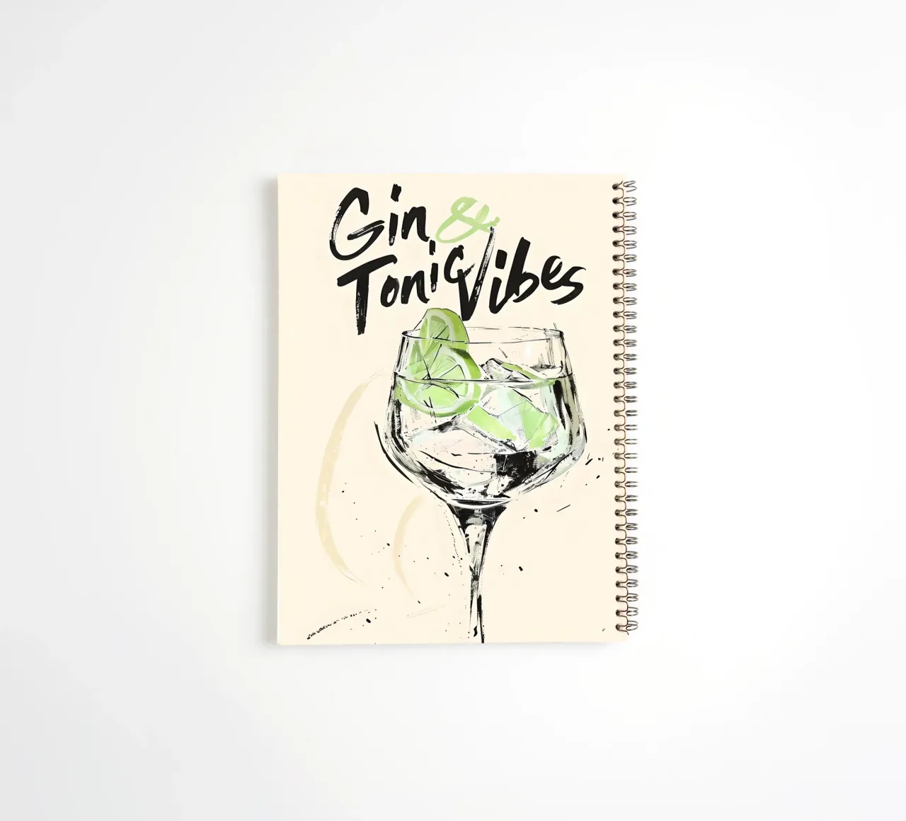 Gin and Tonic Vibes spiral notebook by 🥝 KIWI STORE
