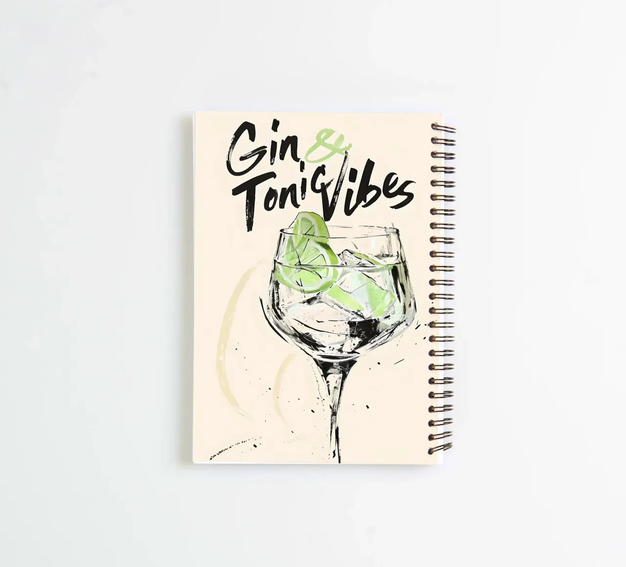 Gin and Tonic Vibes spiral notebook by 🥝 KIWI STORE