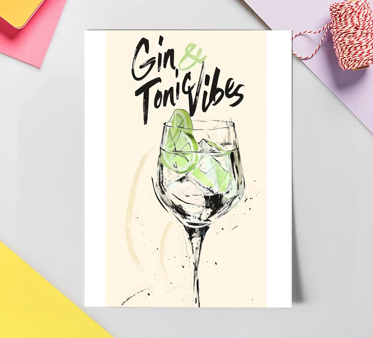 Gin and Tonic Vibes sticker sheet by 🥝 KIWI STORE