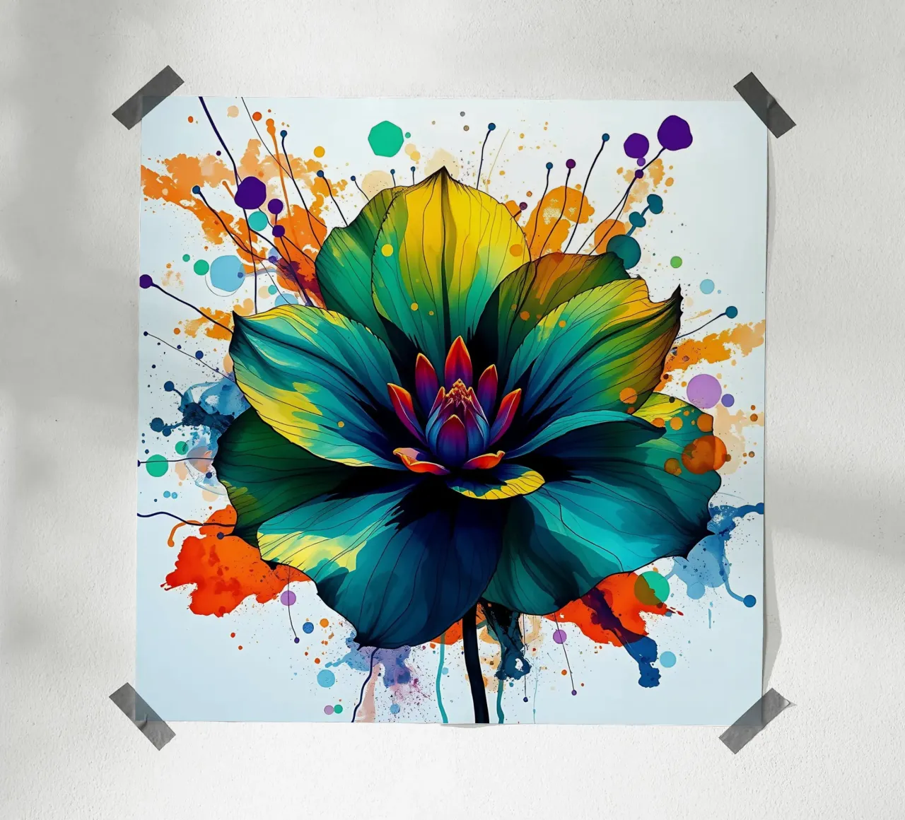 Blume_7 poster con telaio in plastica da Farb- und Blütenzauber by LK