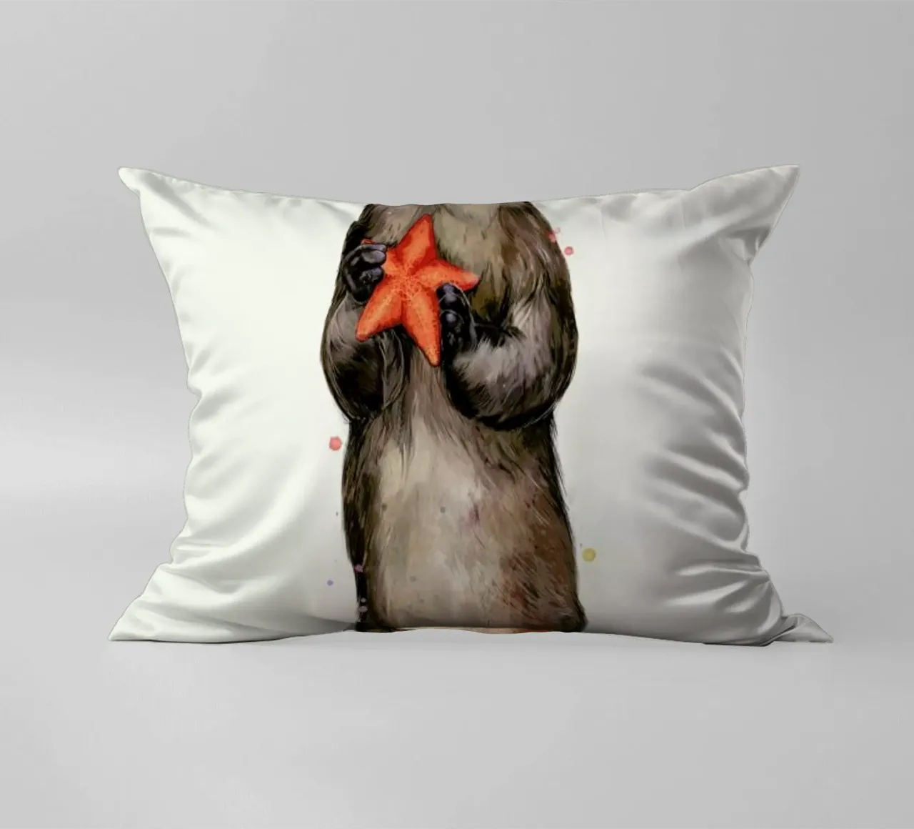 Otterly Delighted Otter cuscino da Laura Graves