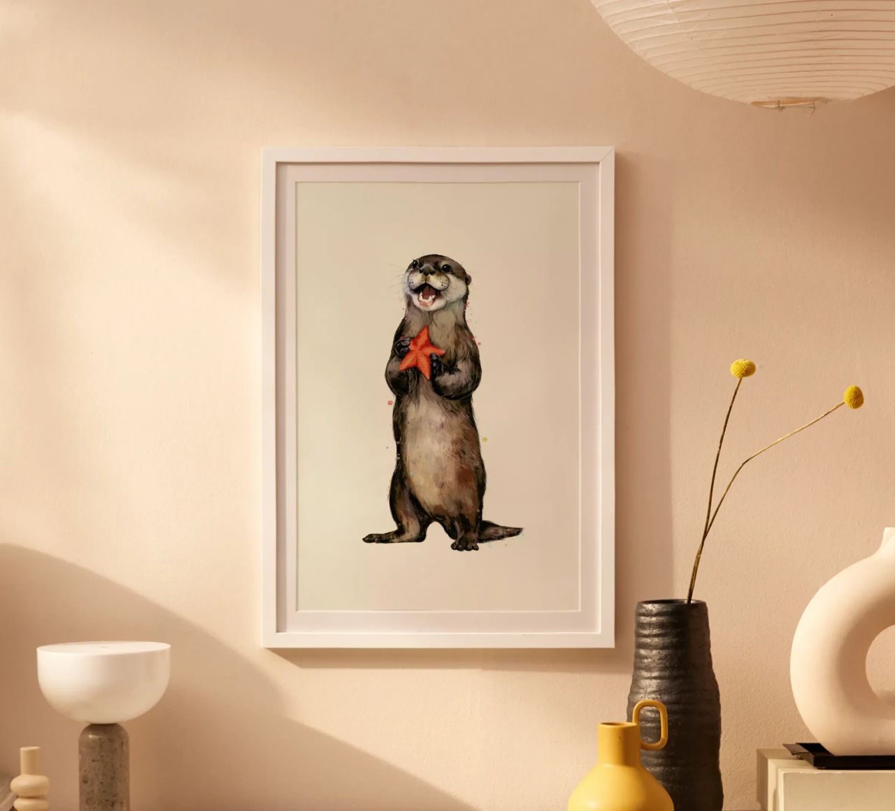 Otterly Delighted Otter poster da Laura Graves