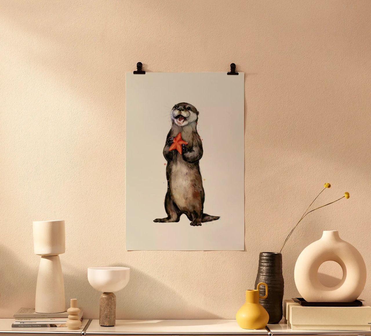 Otterly Delighted Otter poster da Laura Graves