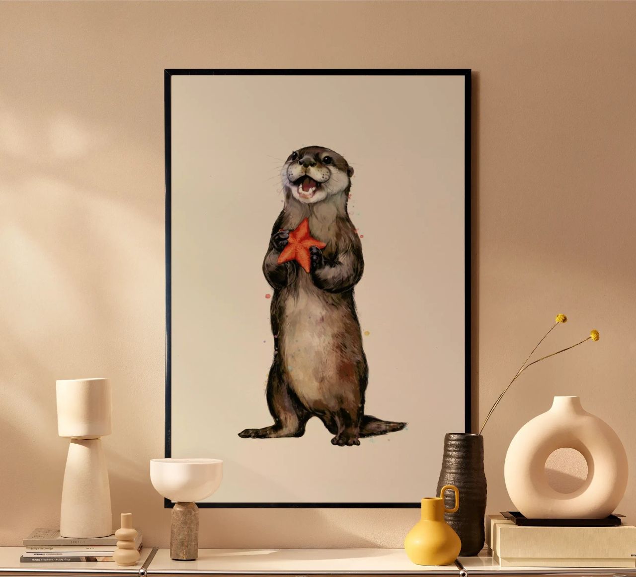 Otterly Delighted Otter poster da Laura Graves
