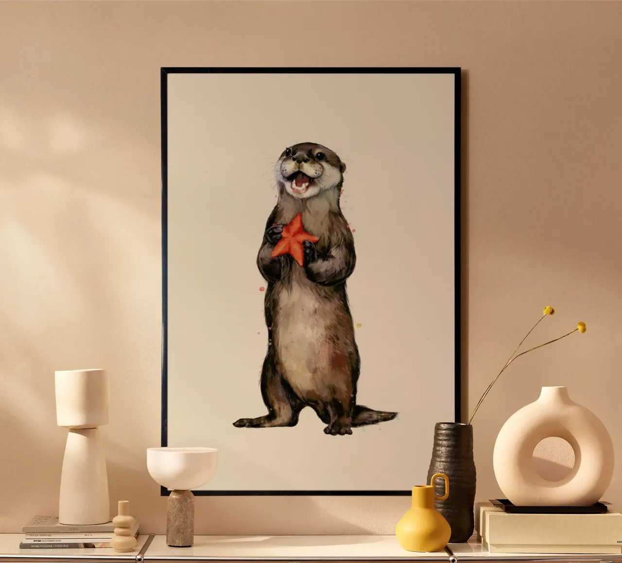 Otterly Delighted Otter poster da Laura Graves