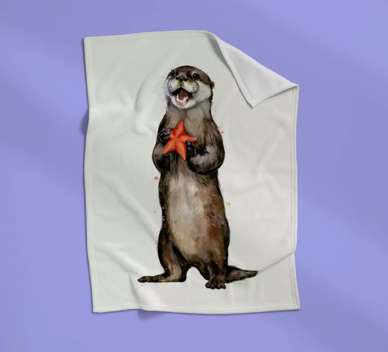 Otterly Delighted Otter coperta in pile da Laura Graves