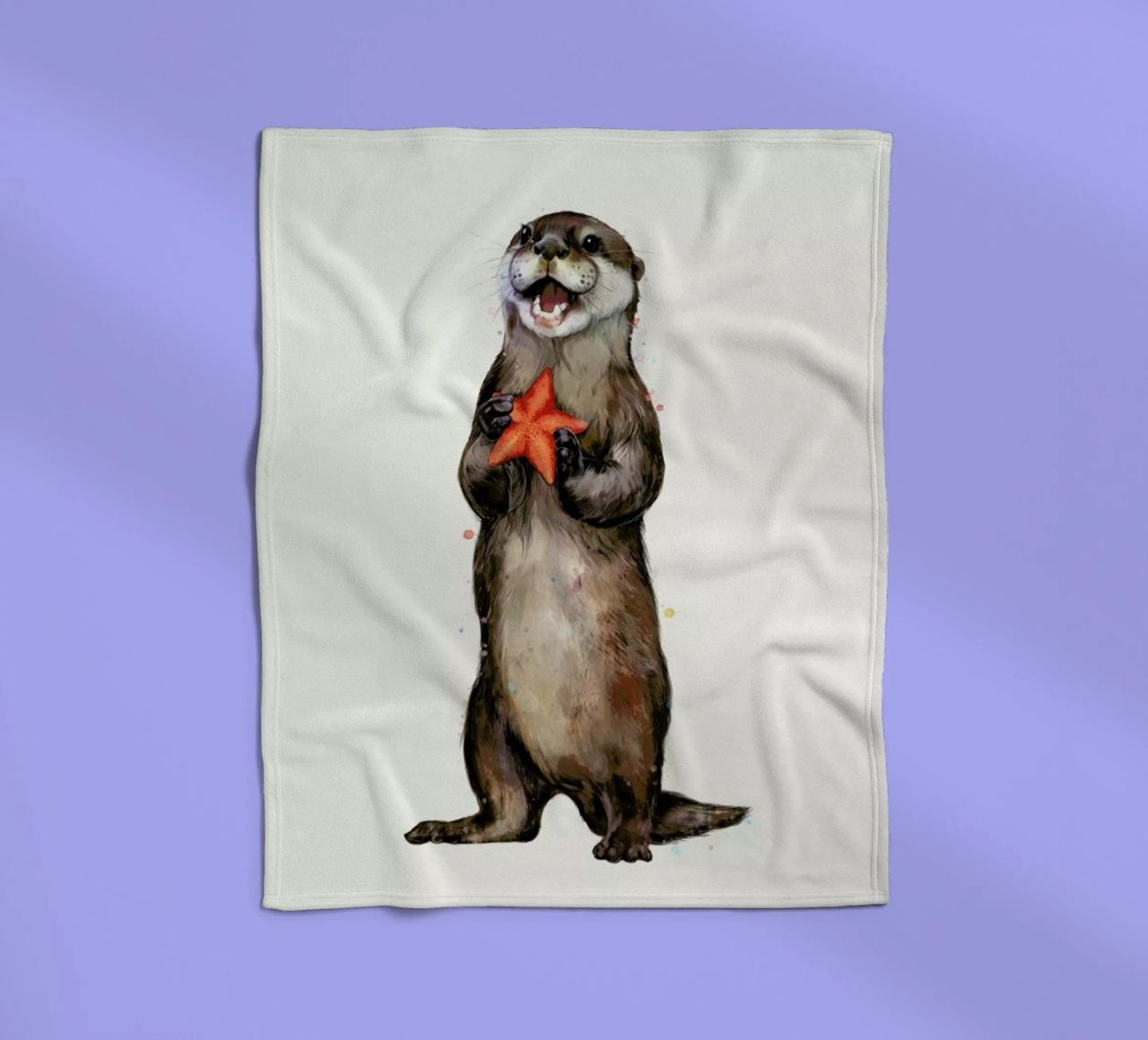 Otterly Delighted Otter coperta in pile da Laura Graves