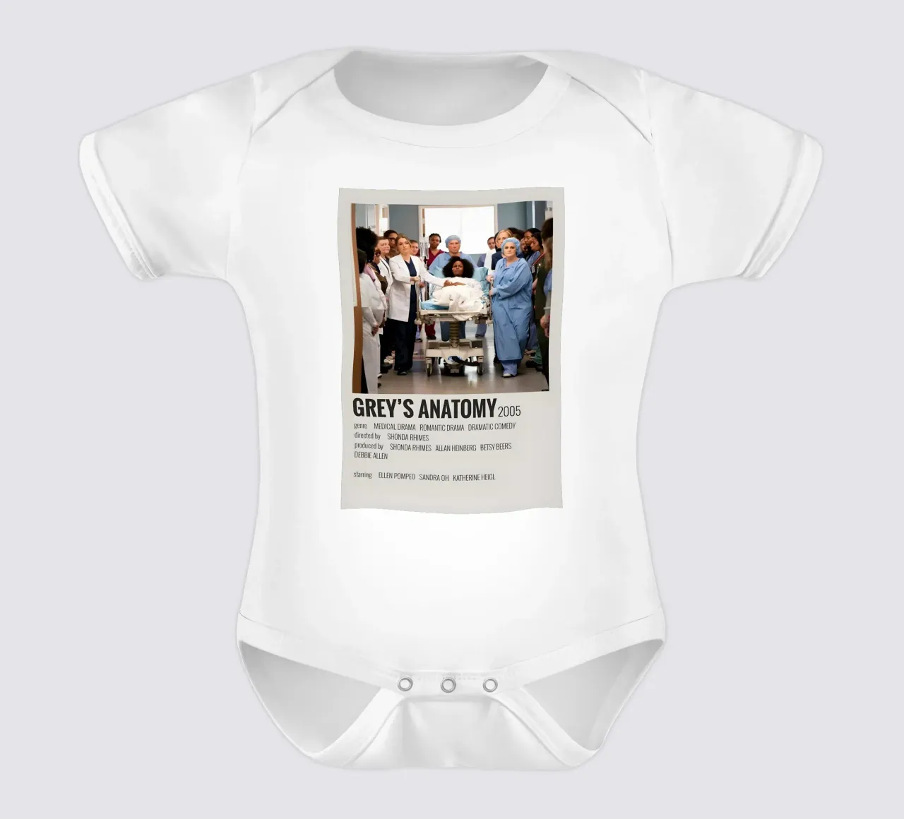 GREY'S ANATOMY 2005 body neonato maniche corte da MVFminimalist
