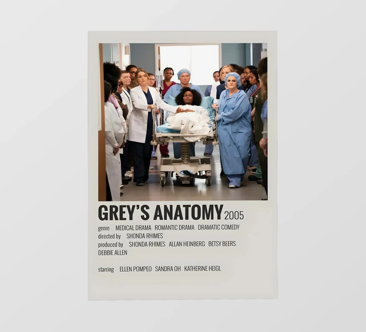 GREY'S ANATOMY 2005 pellicola backlit da MVFminimalist