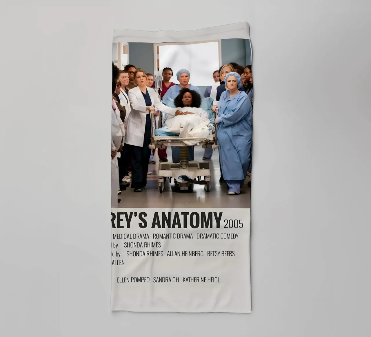 GREY'S ANATOMY 2005 asciugamano da bagno da MVFminimalist