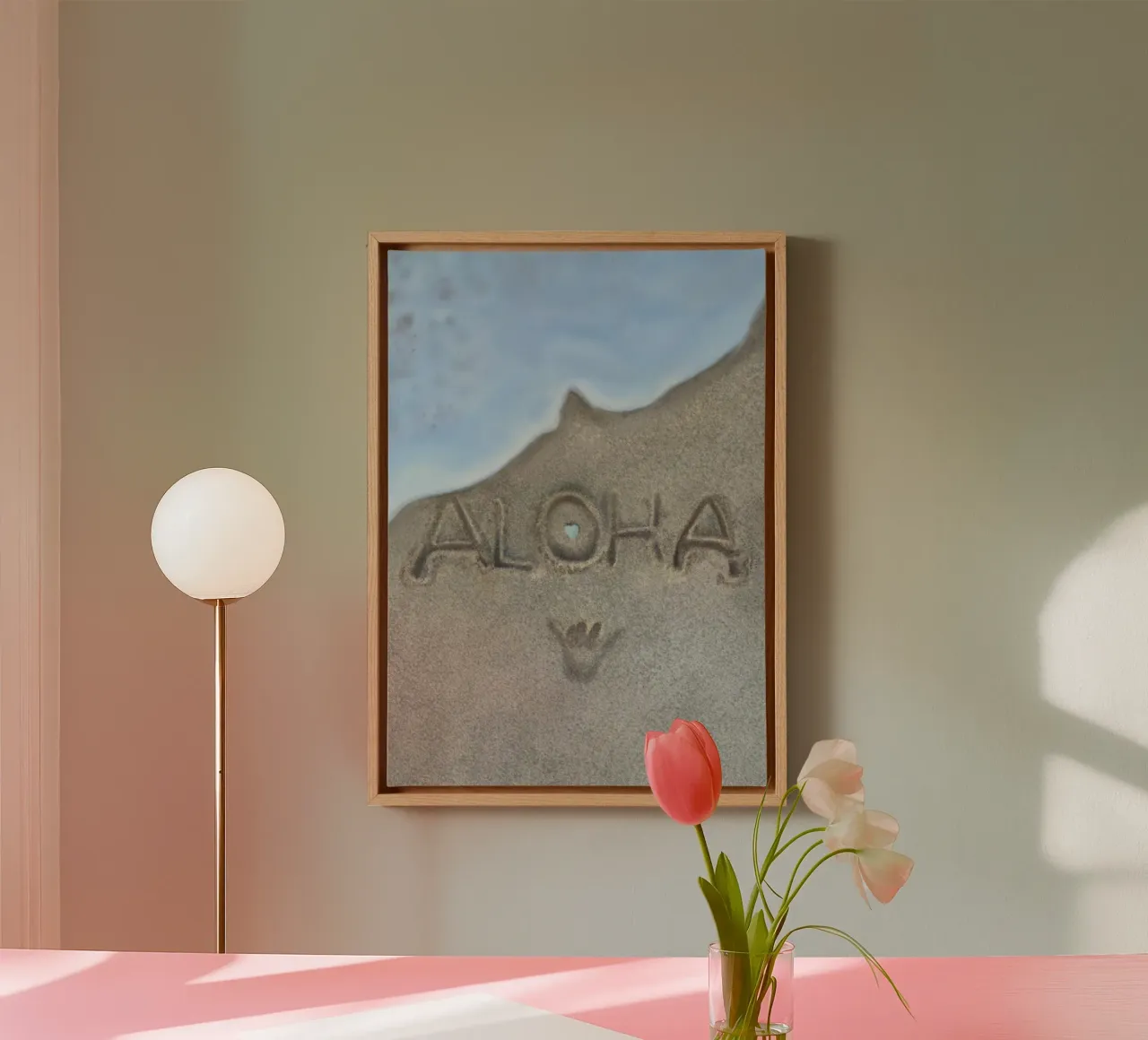 Onde Aloha tela con Cornice a cassetta da Verse