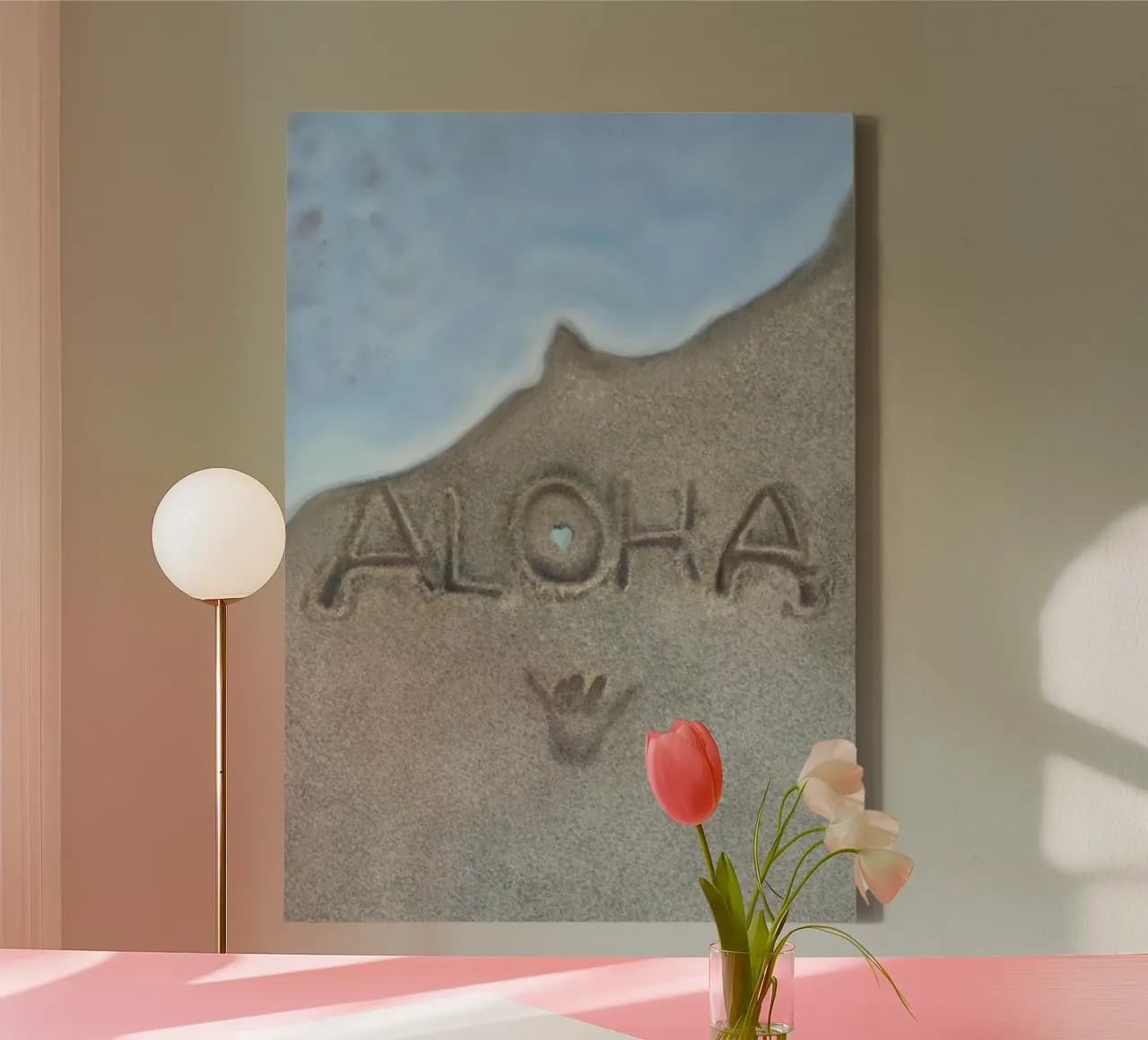 Onde Aloha tela con Cornice a cassetta da Verse