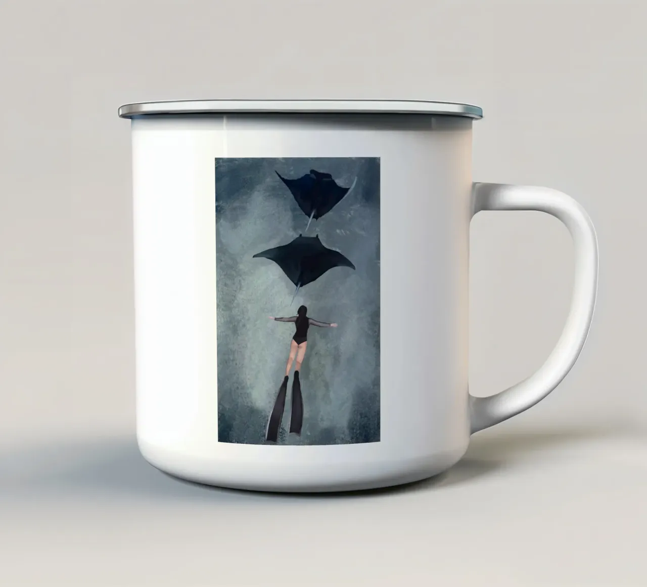 Sotto la superficie tazza in smalto da Verse