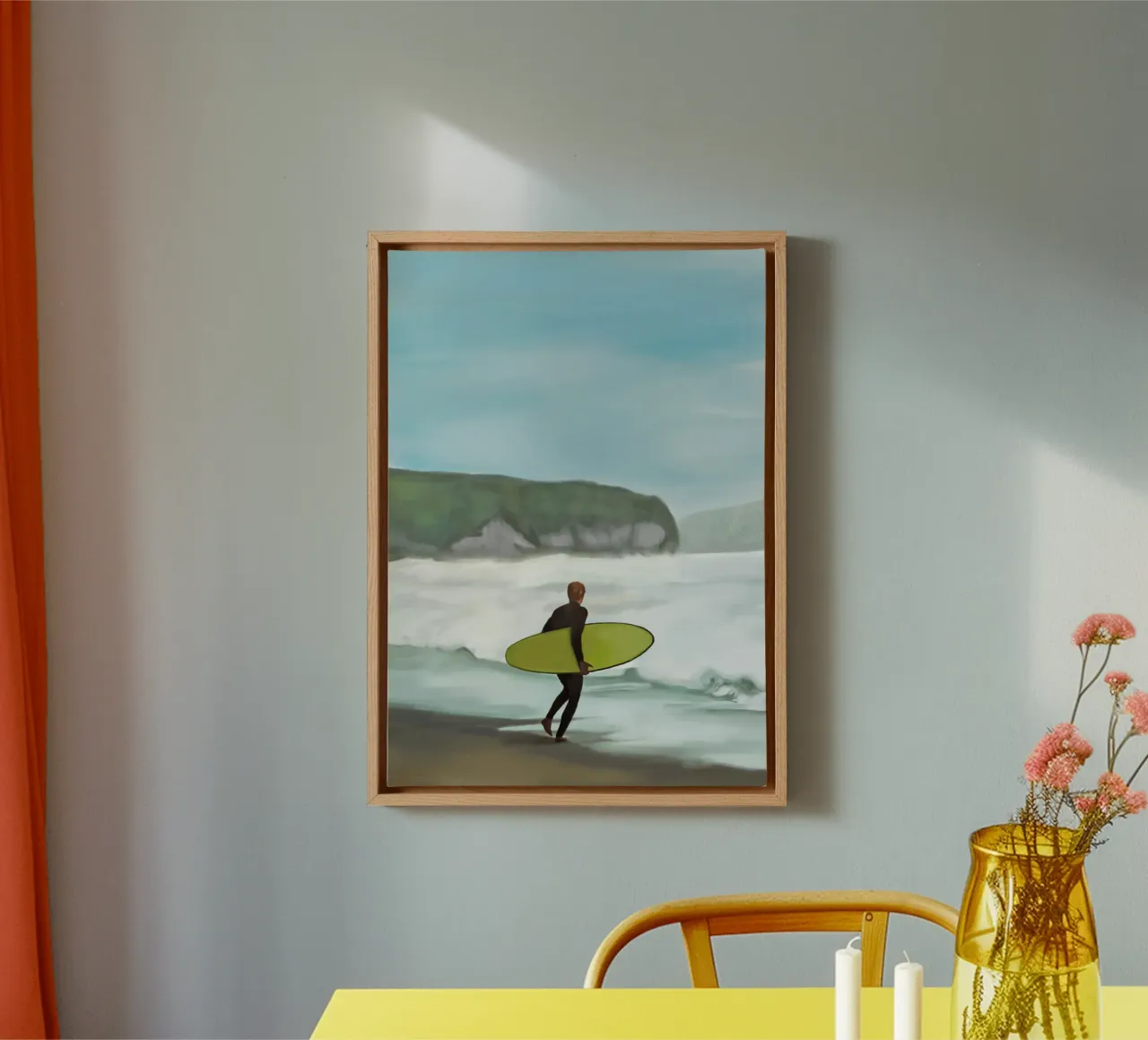 Catch the Wave canvas with Floater frame by Verse