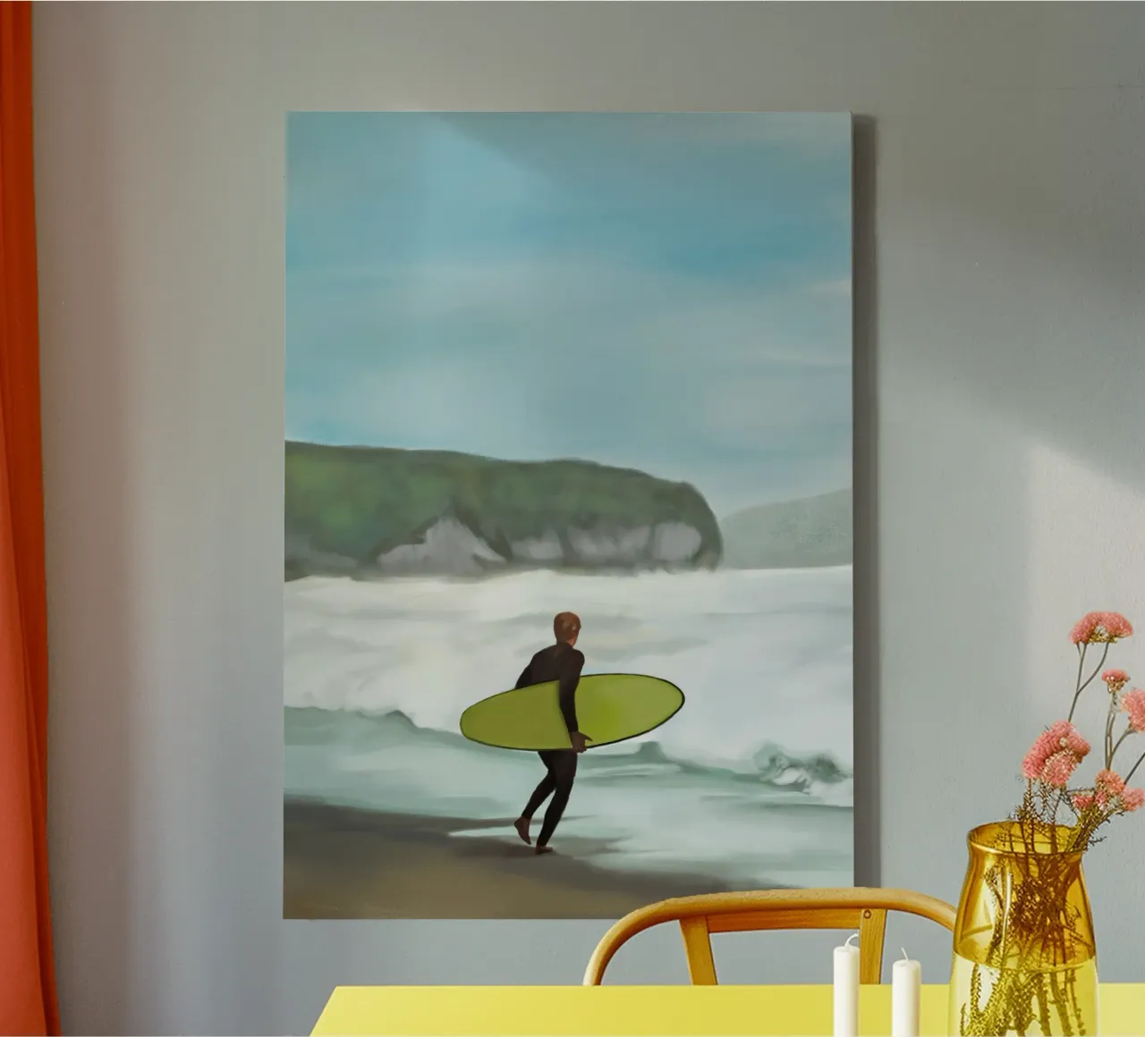 Catch the Wave canvas with Floater frame by Verse