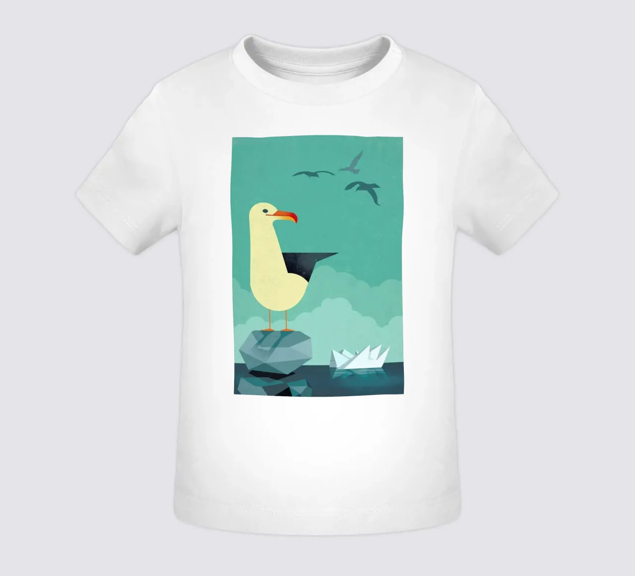 Seagull baby t-shirt by Dieter Braun