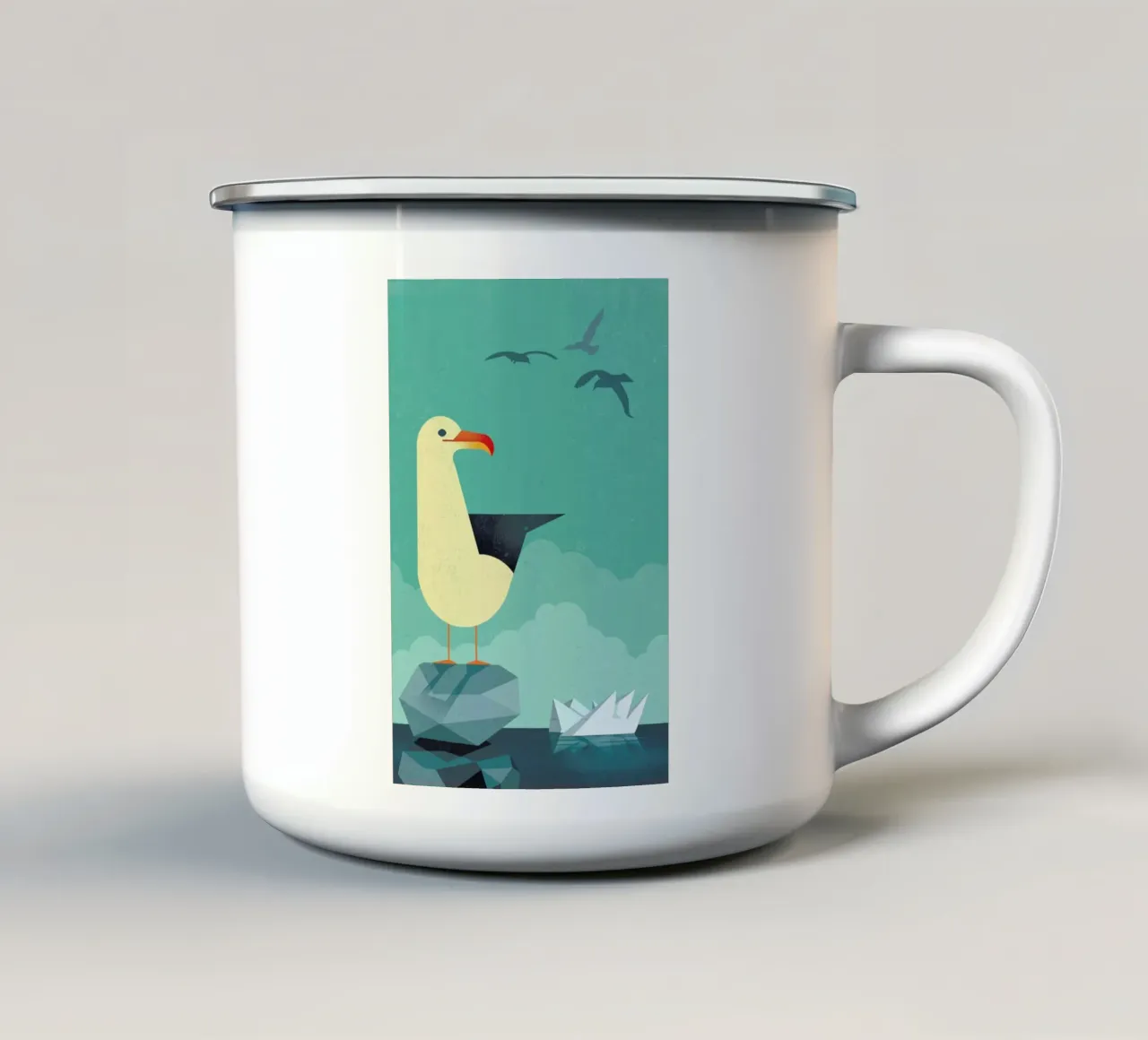 Seagull tazza in smalto da Dieter Braun