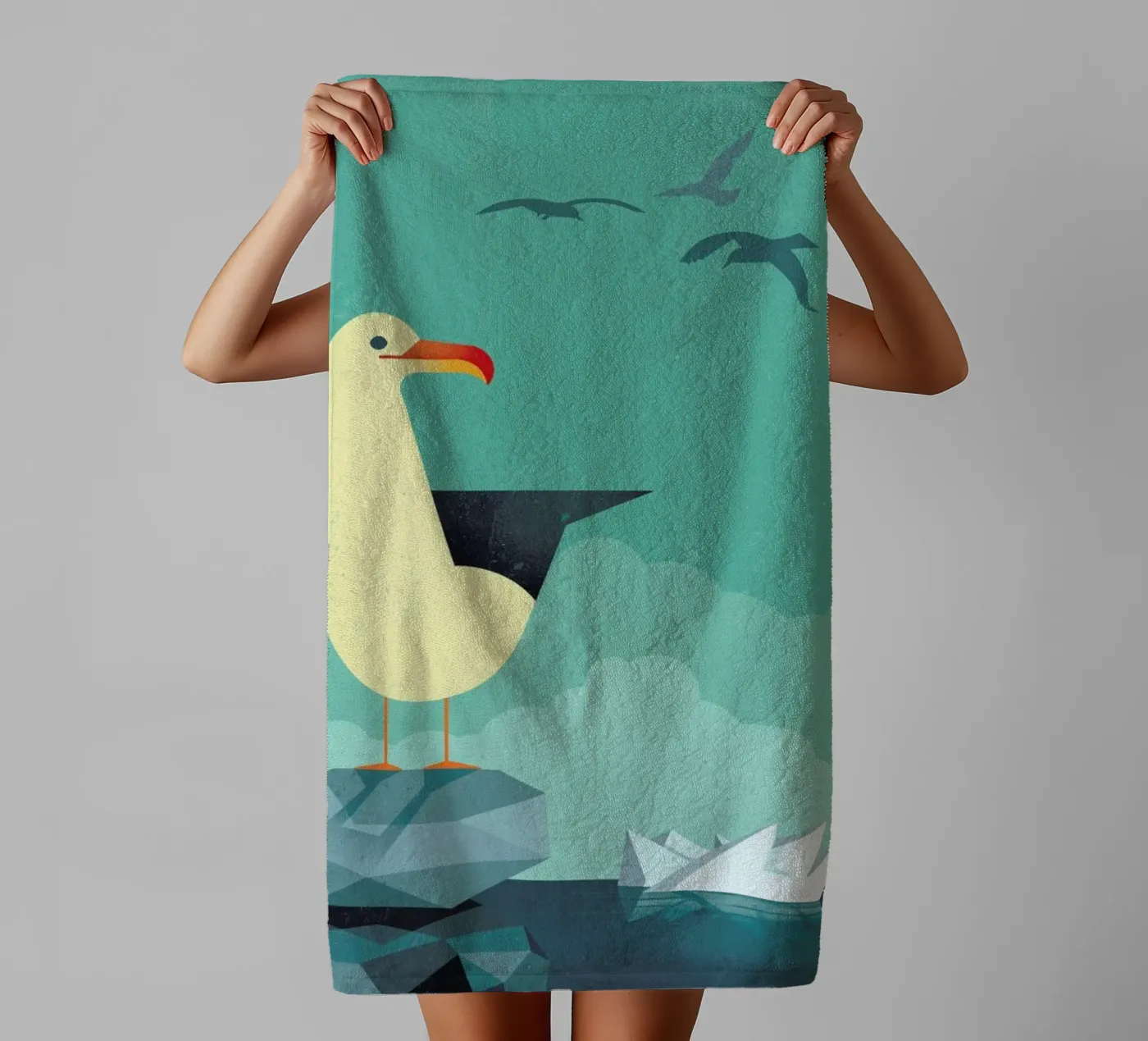 Seagull badhanddoek van Dieter Braun