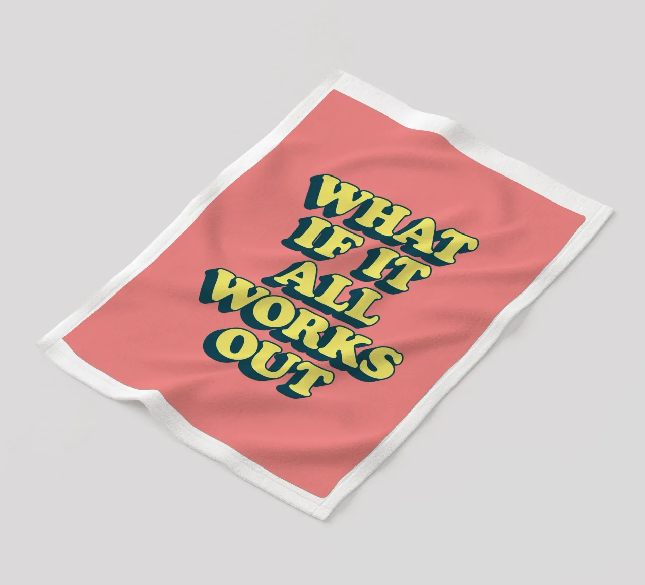 E se tutto andasse bene Stampa tipografica retrò positiva coperta in pile da THE MOTIVATED TYPE