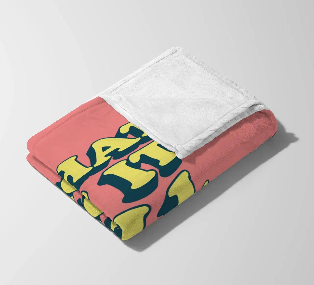 E se tutto andasse bene Stampa tipografica retrò positiva coperta in pile da THE MOTIVATED TYPE