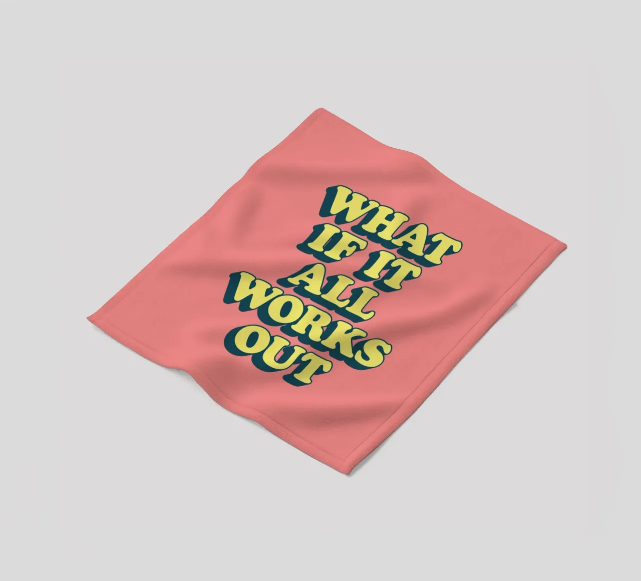 Was, wenn alles gut geht Retro Positive Typografie Druck Fleecedecke von THE MOTIVATED TYPE
