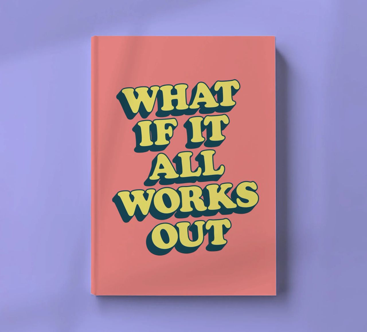 What if it All Works Out Retro Positive Typography Print notebook by THE MOTIVATED TYPE