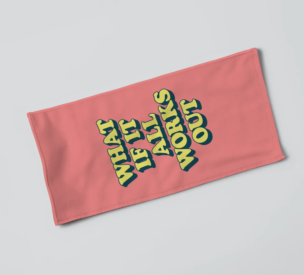 Was, wenn alles gut geht Retro Positive Typografie Druck Handtuch von THE MOTIVATED TYPE