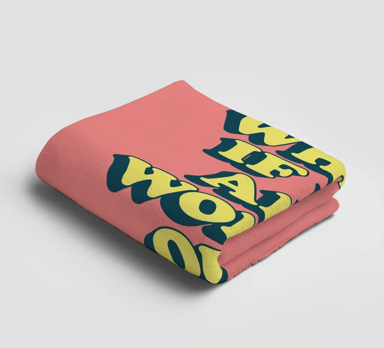 Was, wenn alles gut geht Retro Positive Typografie Druck Handtuch von THE MOTIVATED TYPE
