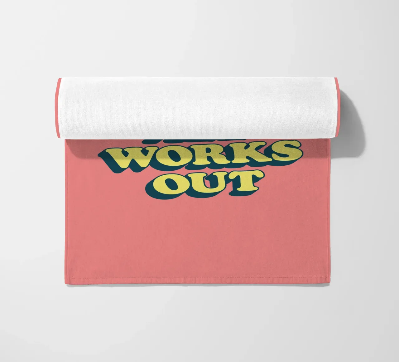 What if it All Works Out Retro Positive Typography Print beach towel by THE MOTIVATED TYPE