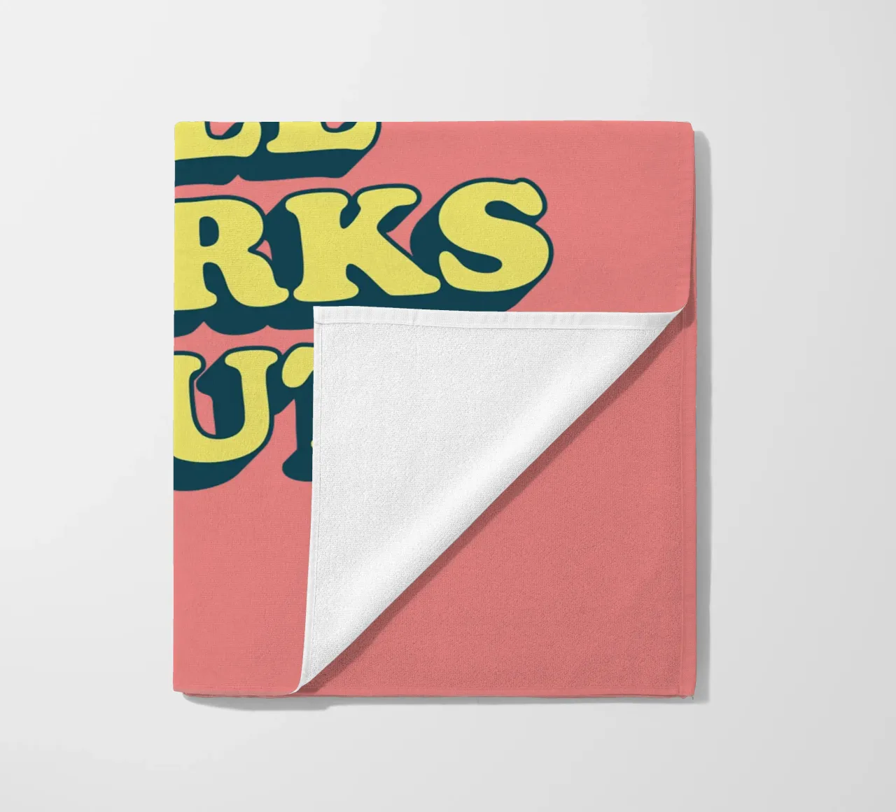 What if it All Works Out Retro Positive Typography Print beach towel by THE MOTIVATED TYPE