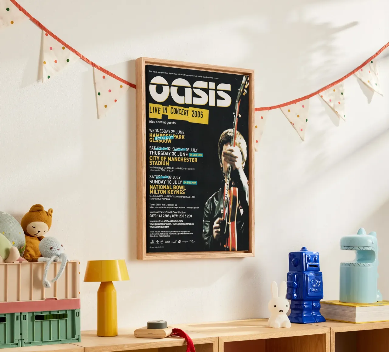 The Britpop Kings Return canvas with Floater frame by volth