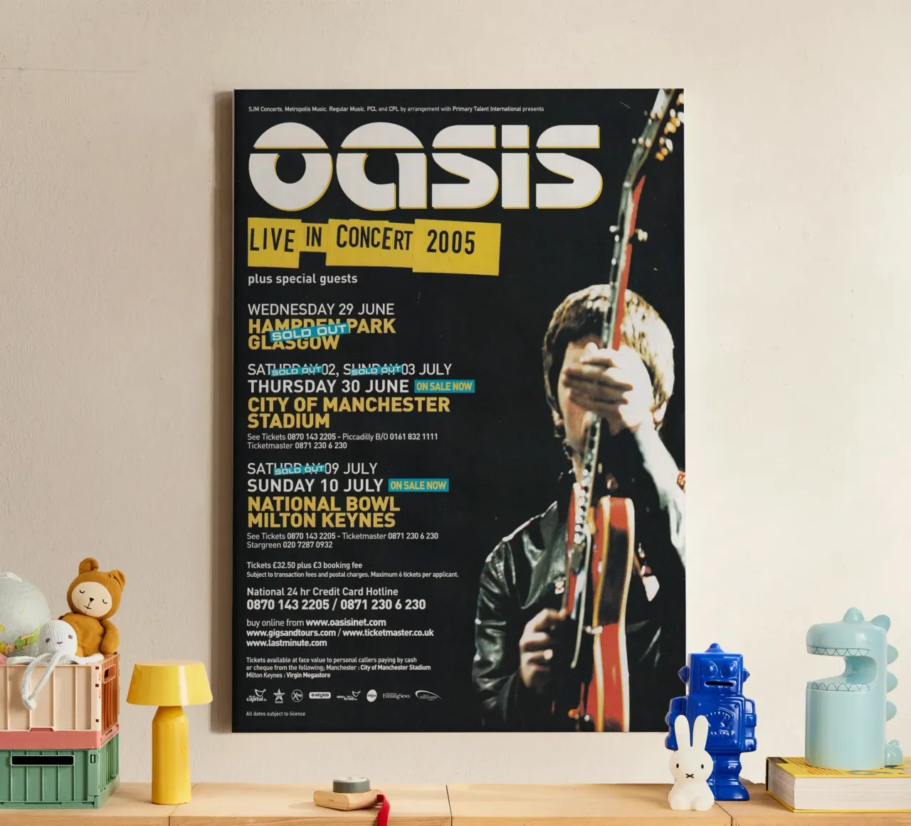 The Britpop Kings Return canvas with Floater frame by volth