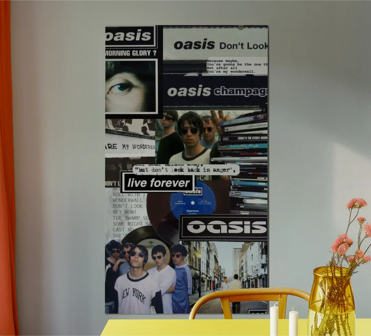 Notti leggendarie con gli Oasis poster con telaio in legno da volth