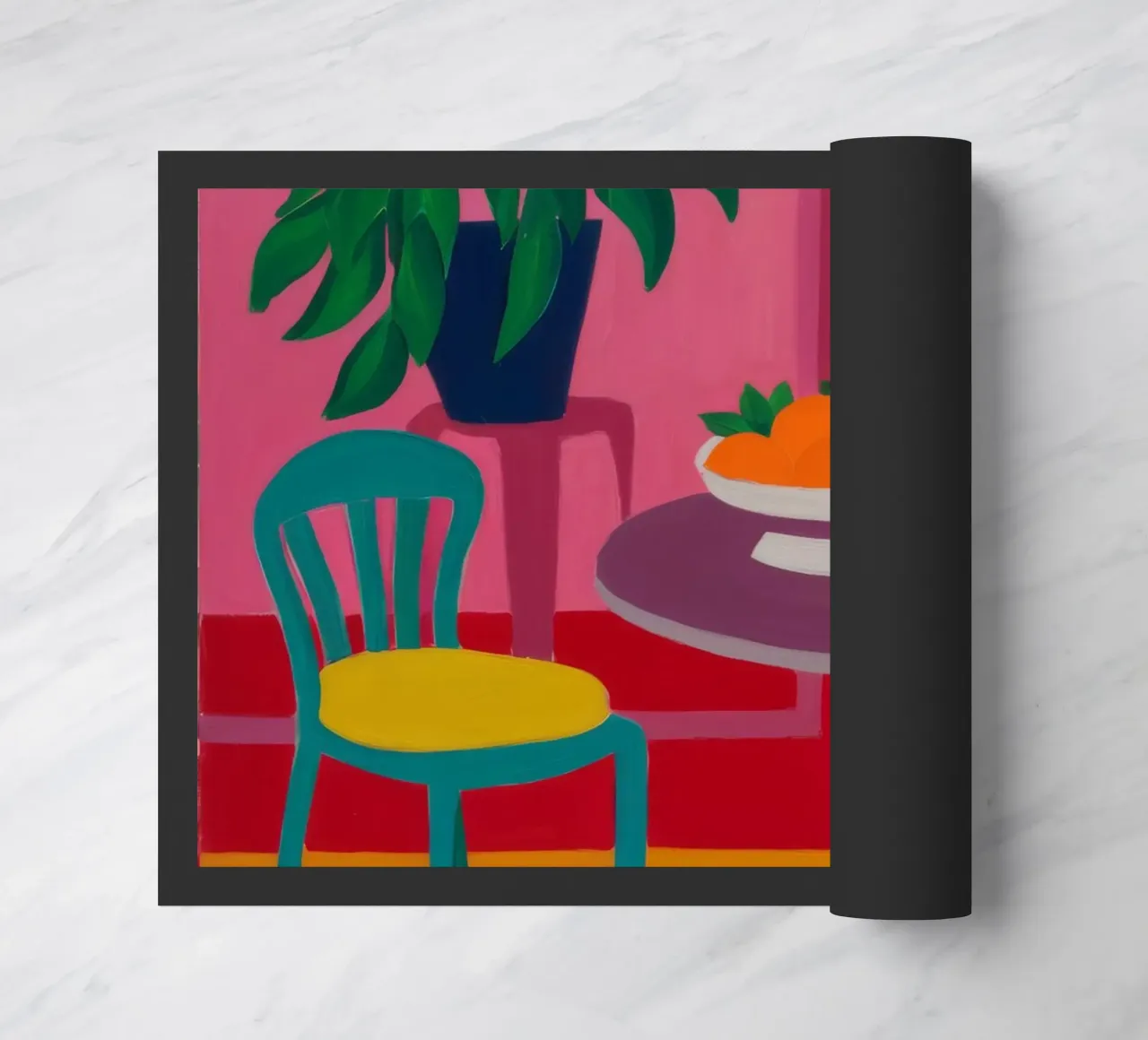 Red Table Rendezvous doormat by Tiga Bersama