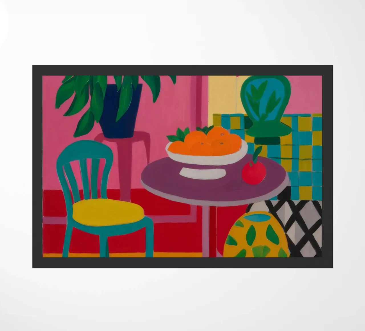 Red Table Rendezvous doormat by Tiga Bersama