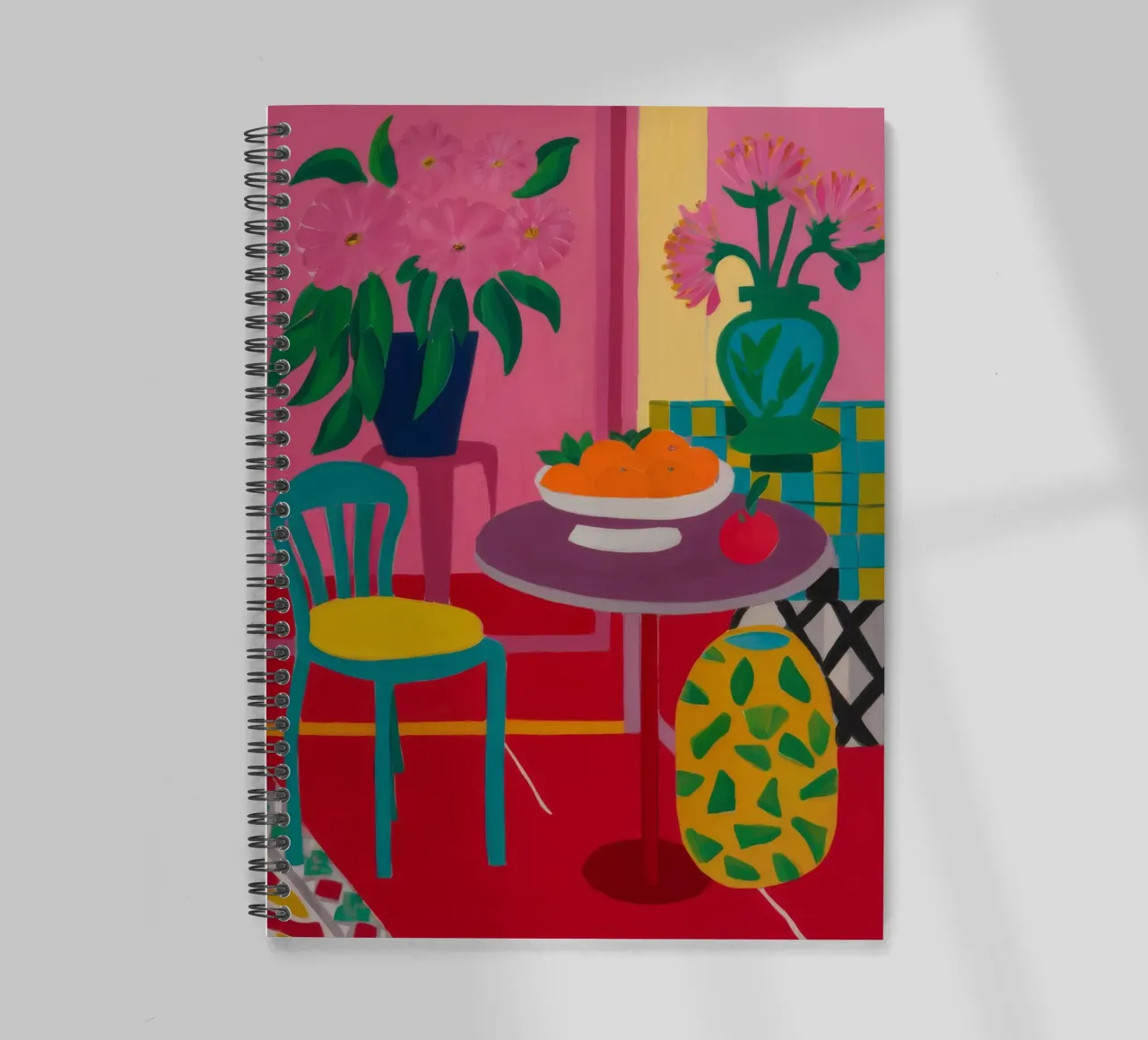 Red Table Rendezvous spiral notebook by Tiga Bersama