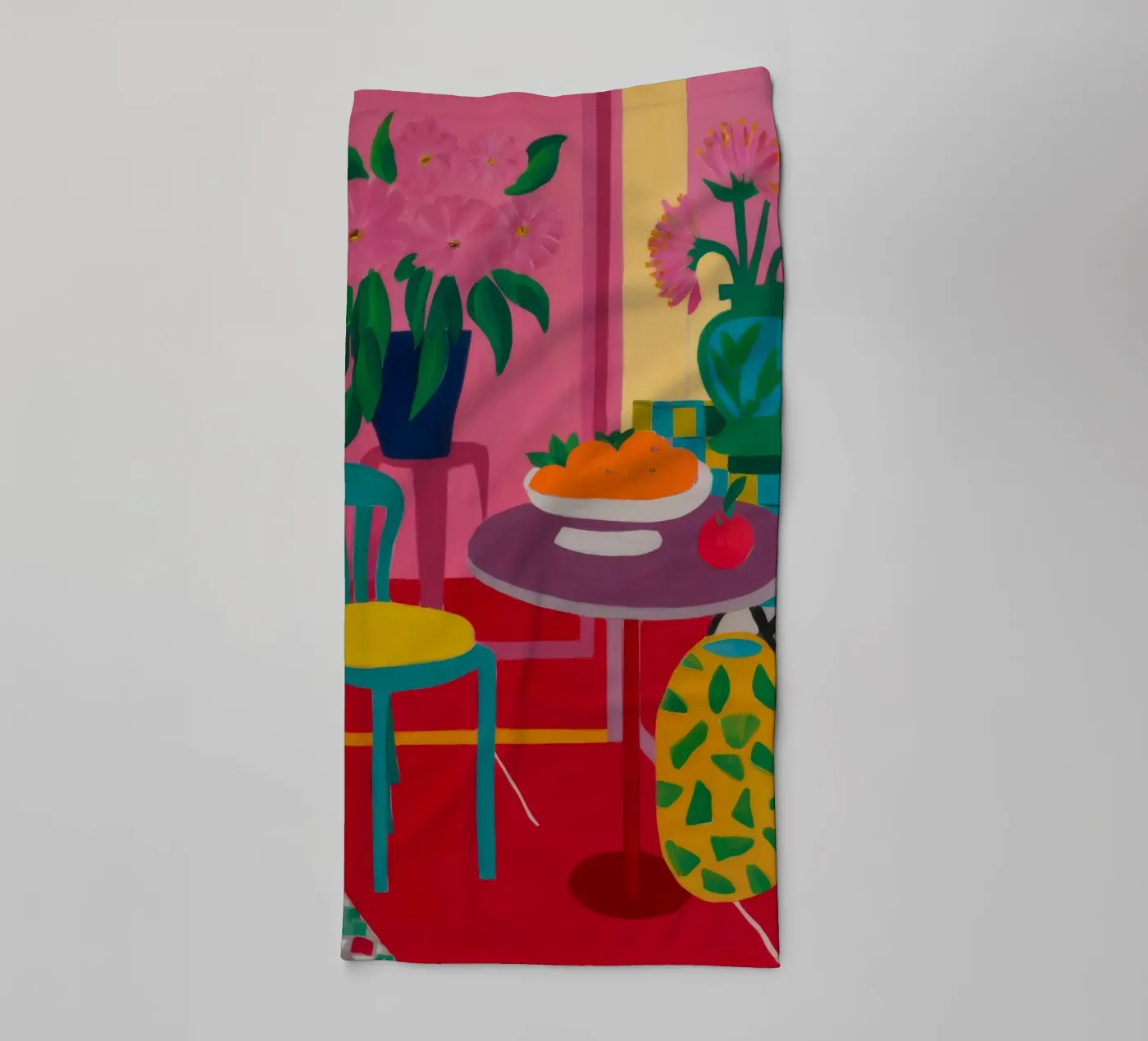 Rode tafel rendez-vous badhanddoek van Tiga Bersama