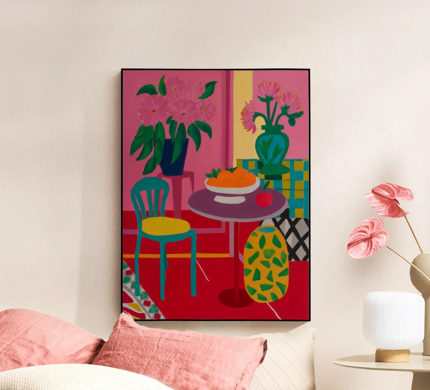 Rendez-vous de la table rouge plexiglas de Tiga Bersama