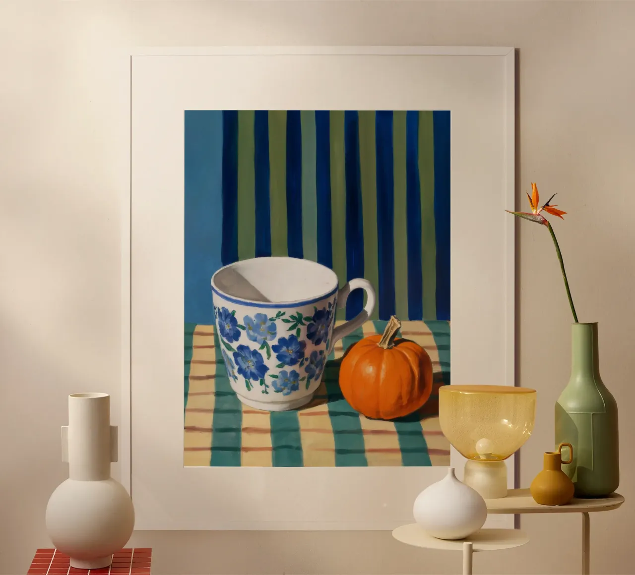 Tazza di zucca Immobile poster con telaio in plastica da Tiga Bersama
