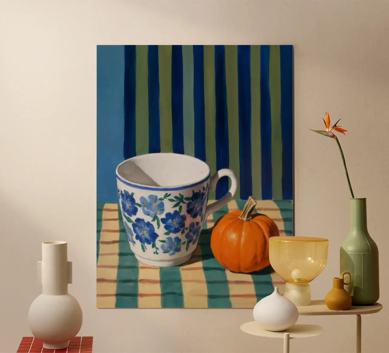 Tazza di zucca Immobile poster con telaio in plastica da Tiga Bersama