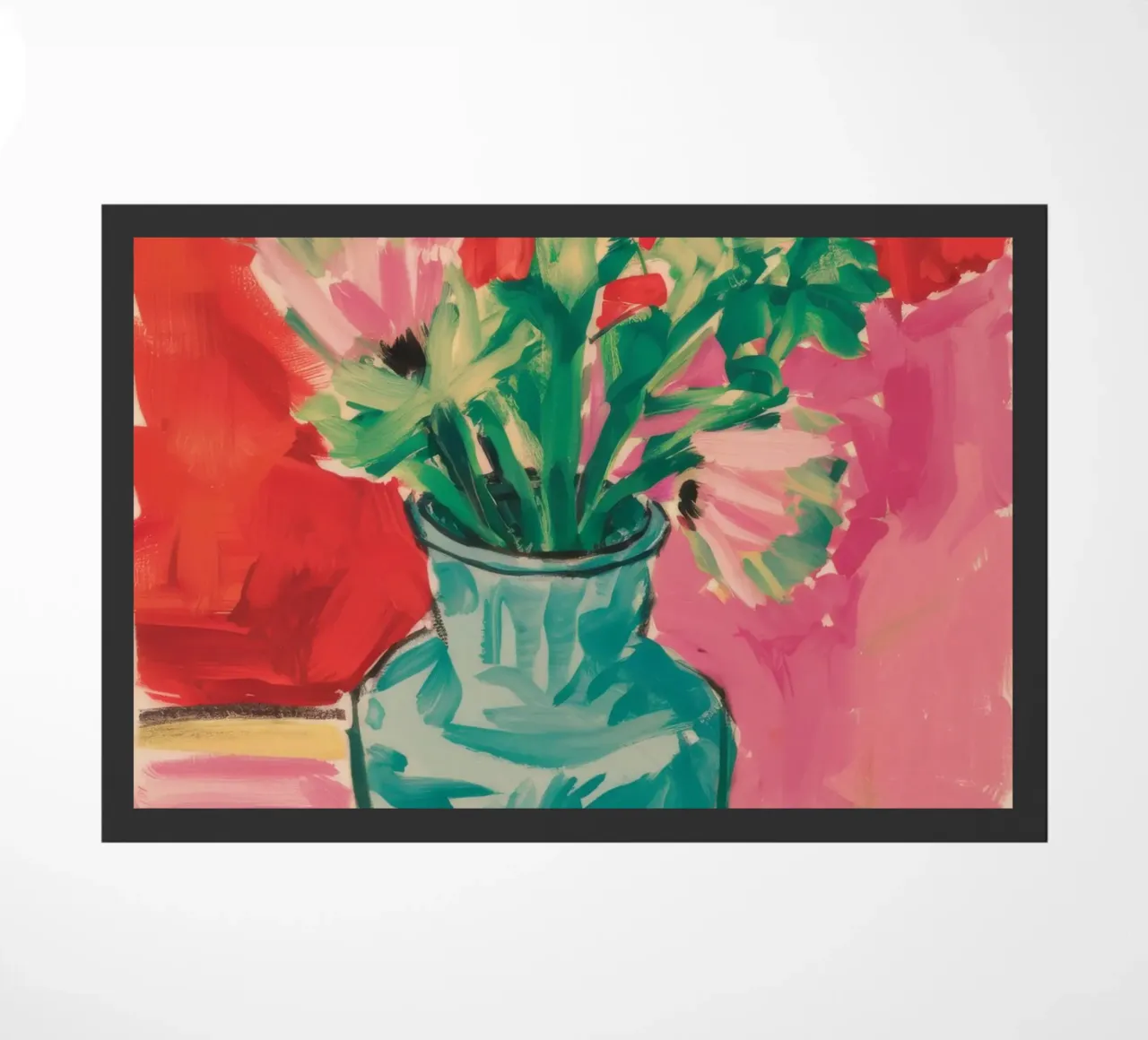 Turquoise Haze Bloom doormat by Tiga Bersama
