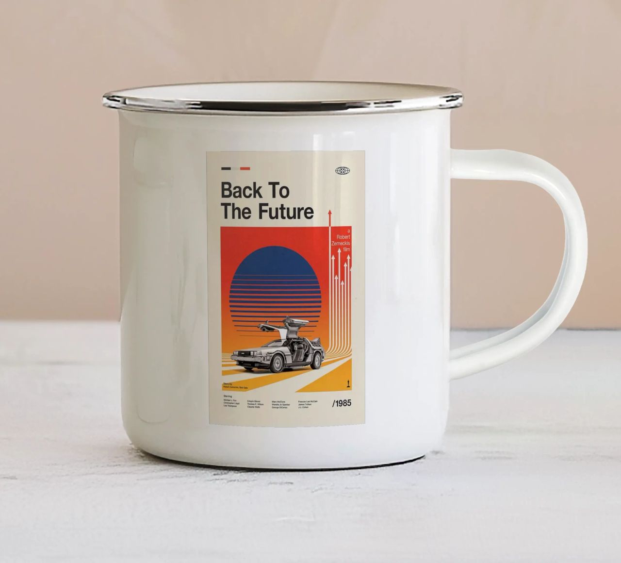 Minimalist Back To The Future tazza in smalto da G L